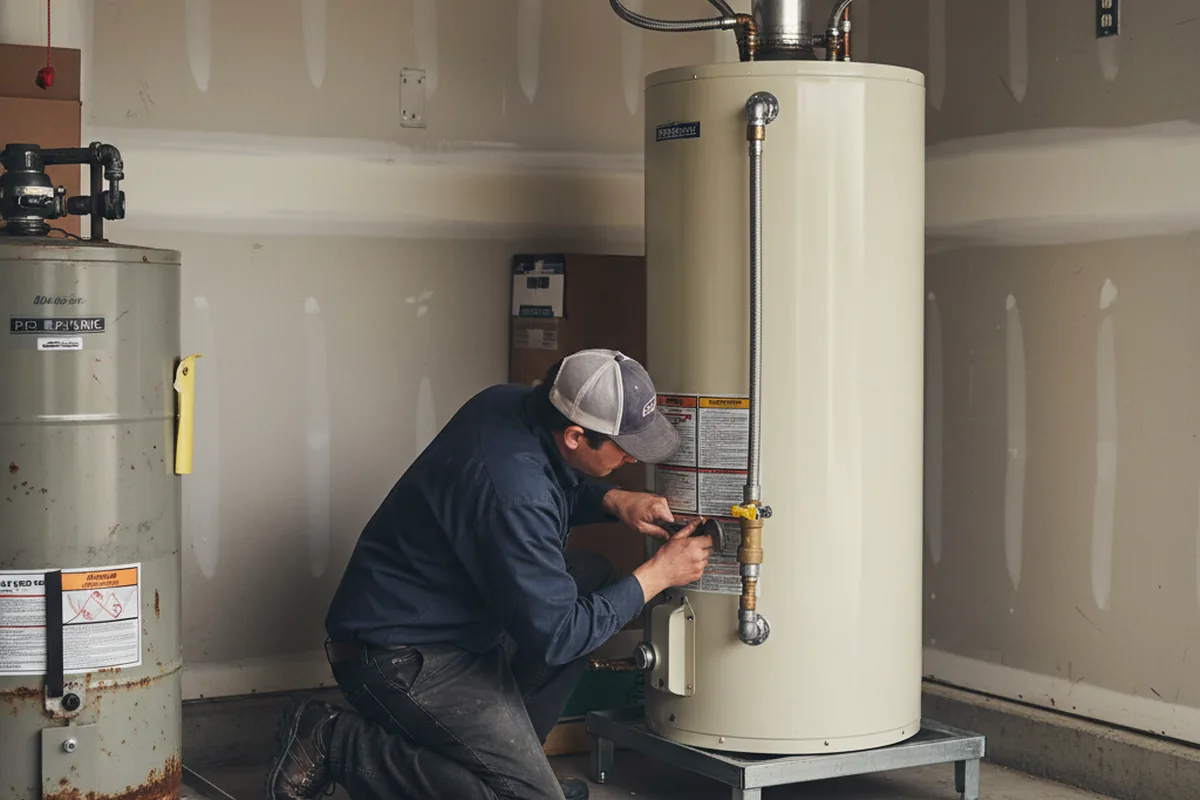 Water heater and shutoff valve replacement in Cohagen