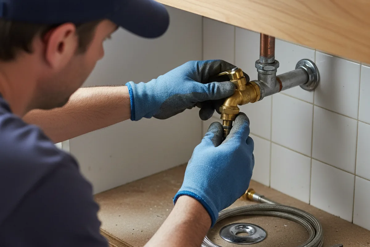 Shutoff valve and fitting work during Faucet and Fixture Repair in Cohagen